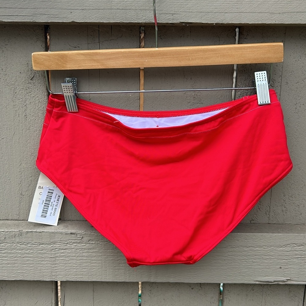 NWT Freya Fever Coral Bikini Bottoms Retro Pinup Rockabilly Vibes Sz M - Picture 3 of 4